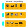 Bluetooth 5.4 Audio Transmitter Receiver RGB LED Display Hifi Stereo Music Wireless Adapter 3.5MM AUX TF With Mic For TV PC Car