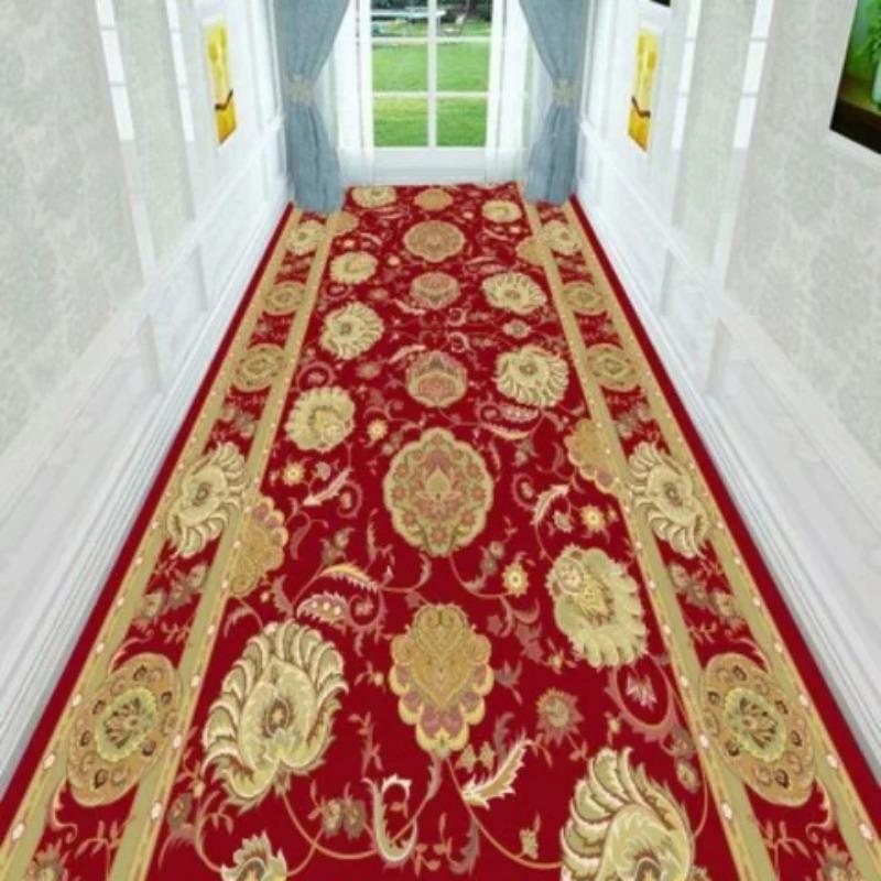 Hotel Hallway Red Carpet Home Corridor Long Rug Soft StairS Carpet Entrance Floor Track Door Mat Wedding Aisle Runner Rug