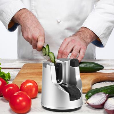3-in-1 Knife Sharpener Tungsten Steel Manual Kitchen Sharpener Tool with Suction Cup Polishing Rod