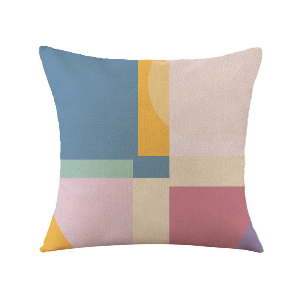Geometrischer roter Kissenbezug Büro Kissen Sofa Kissen Bettseite Rückenlehne Kissenbezug