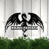 Customizable Metal Dragon Silhouette Sign Personalized Surname Plate Home Garden Wall Art Hot Sale