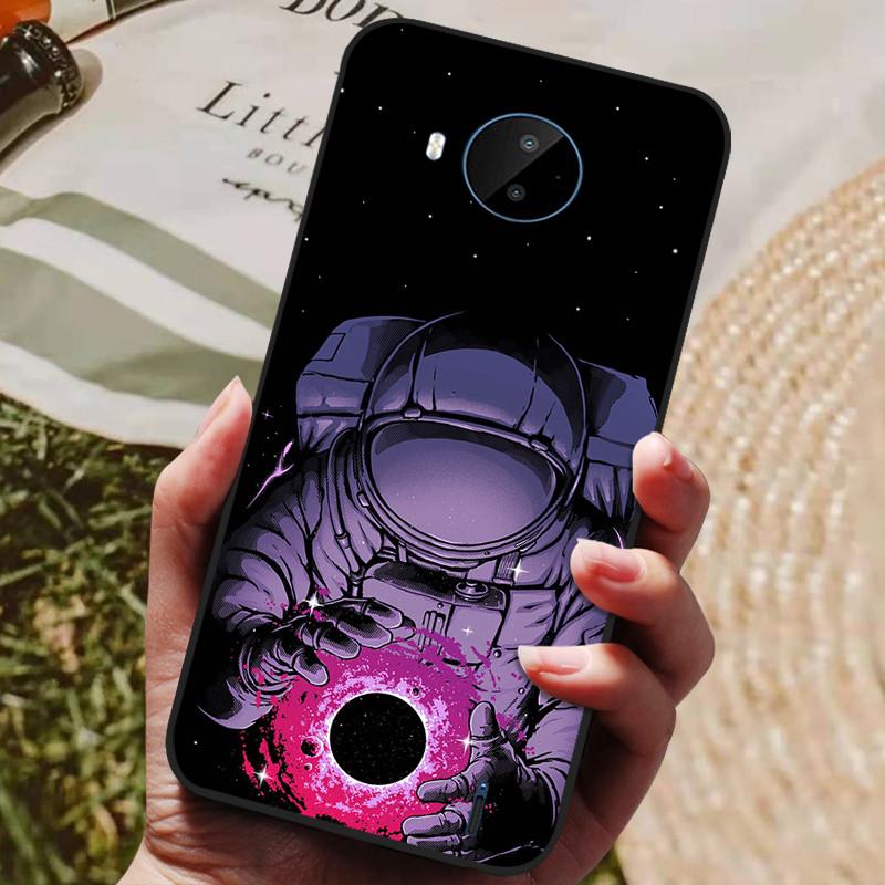 For Nokia C20 Case Soft TPU Silicone Cartoon Back Cover for Nokia C20 Plus Phone Cases TPU Black Bumper for NokiaC20 C 20 Plus