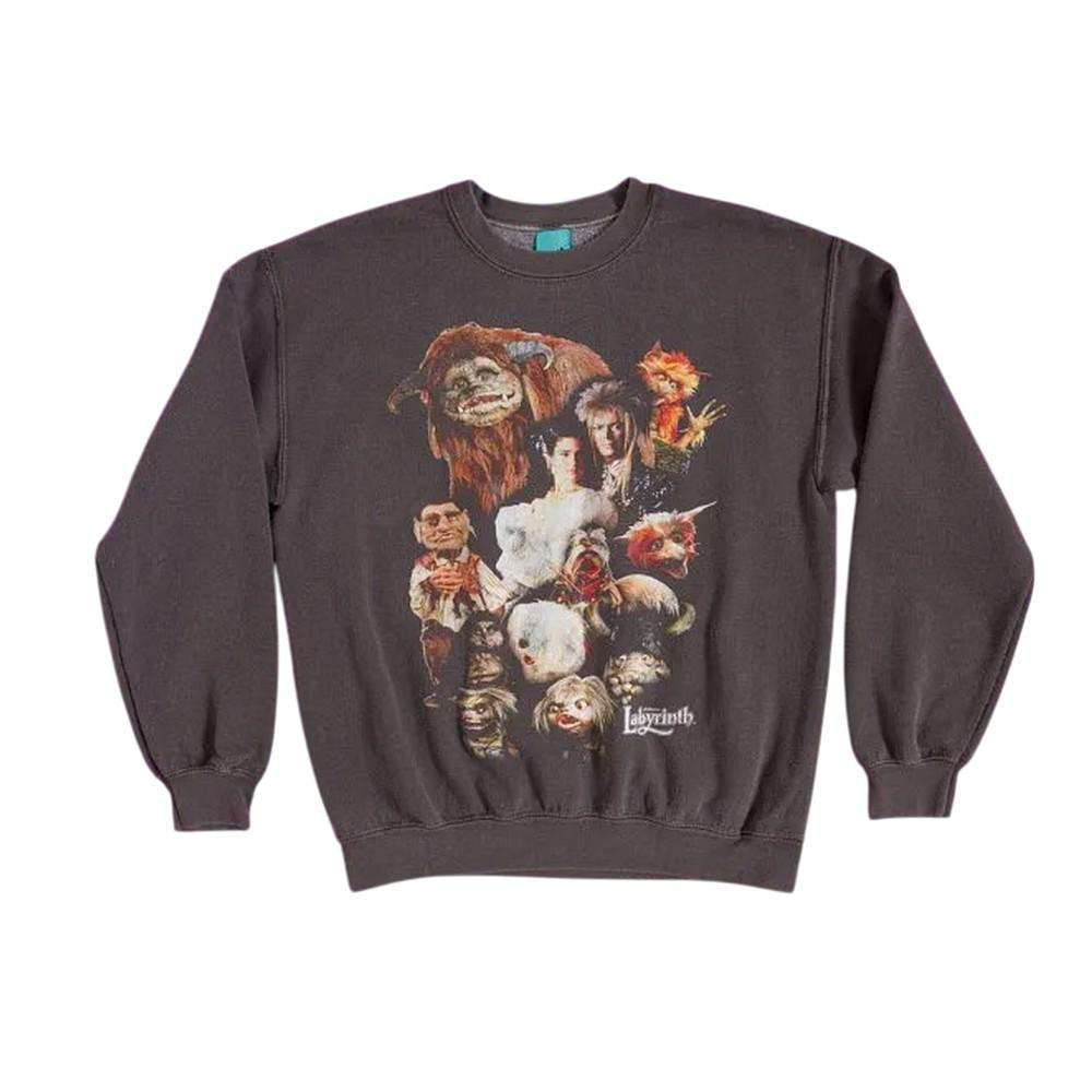 Labyrinth Unisex Adult Characters Vintage Wash Sweatshirt