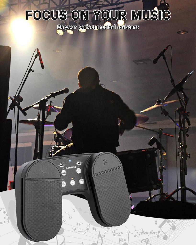 STRICH Wireless Page Turner for Foot Compatible with iPad and Windows Tablets, Pedal, 11, SPT-10