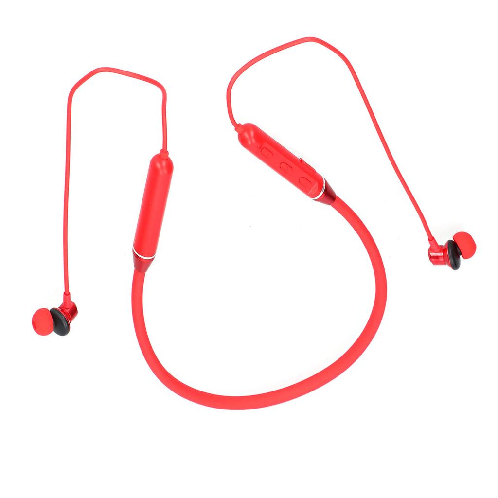 Neck Mounted Bluetooth 5.1 Earphone Wireless Noise Cancelling Sports Mobile Phone EarphoneRed