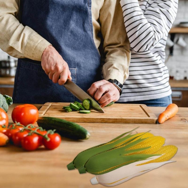 6Pcs Artificial Corn Realistic Fake Corn Simulation Corn Simulation Vegetable for Thanksgiving Decorations Photo Props