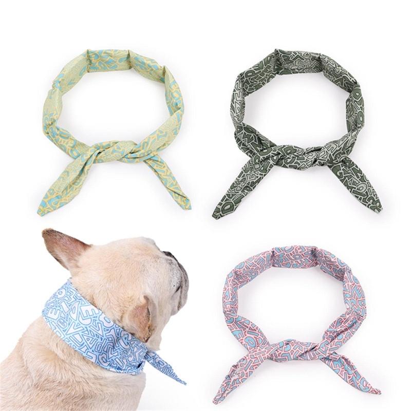 Permeable Pet Neck Wrap Regulable Cooling Bandanas Heats Reliefs Bandanas for Summer Heats Reliefs