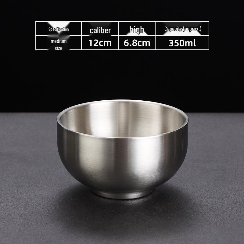 304 Stainless Steel Children's Snack & Meal Bowl, Gold Seasoning, Ramen & Soup Bowl