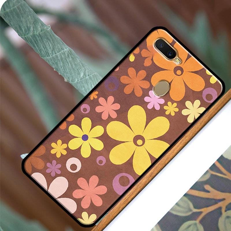 Groovy Flowers Hippie Bohemian Floral For OPPO A74 A54 A94 Case For OPPO A31 A53 A53S A5 A9 2020 A5S A15 A83 A91 A52 A72 Coque