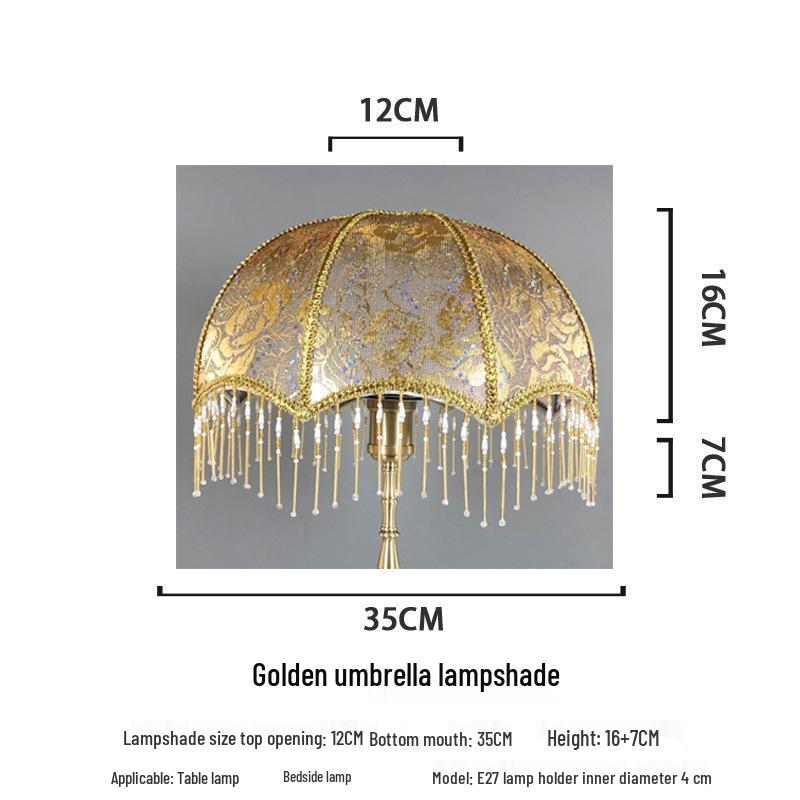 Retro Style Table Lamp with E27 Holder and Lampshade for Bedroom or Bedside