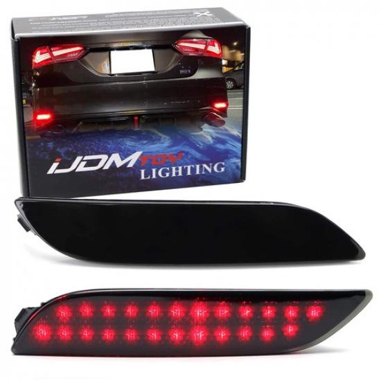 OEM-Spec Smoked Lens 24-SMD LED Bumper Reflector Lights For 2018-up Toyota Camry