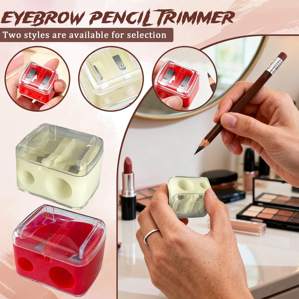 Double-ended Makeup Pencil Sharpener, Suitable, Eyebrow Pencil, Easy To Use Makeup Tool, High Quality With Cover, Suitable For Women
