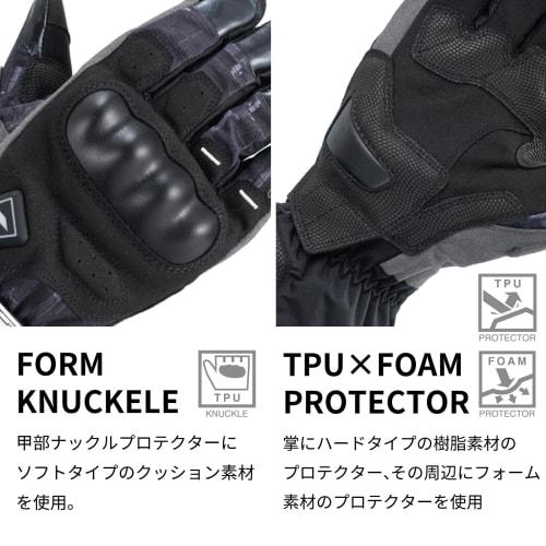 RS TAICHI Motorcycle Electric Heated Gloves Autumn/Winter Waterproof Cold Protection Heat Retention Touch Panel Compatible Built-in Protector e-HEAT U