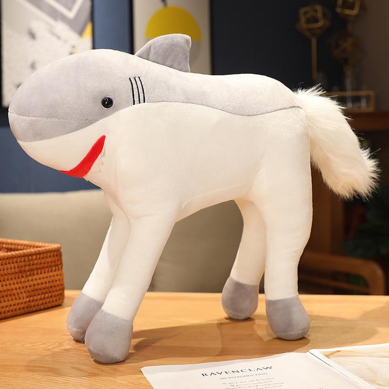 

50см Каваи Превращенная Акула Лошадь Плюшевая Игрушка Милая Кукла Лошадь Животное Подушка Мягкая Мультяшная Подушка Детский Рождественский Подарок 50cm