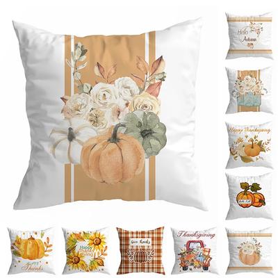Bedroom Living Room Cushion Bed Pillowcase Thanksgiving Home Party Decoration Pumpkin Print