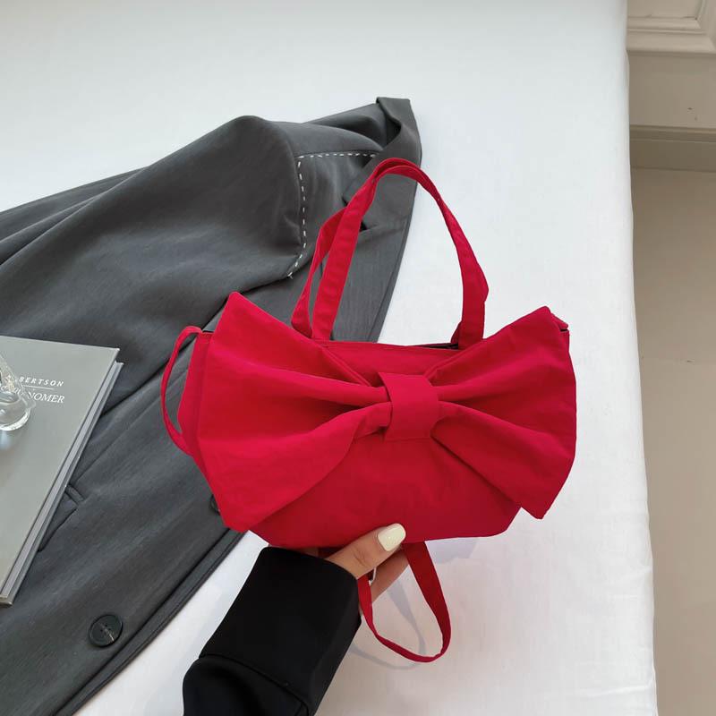 High-end aesthetic bow handbag summer new niche design commuter shoulder messenger bag