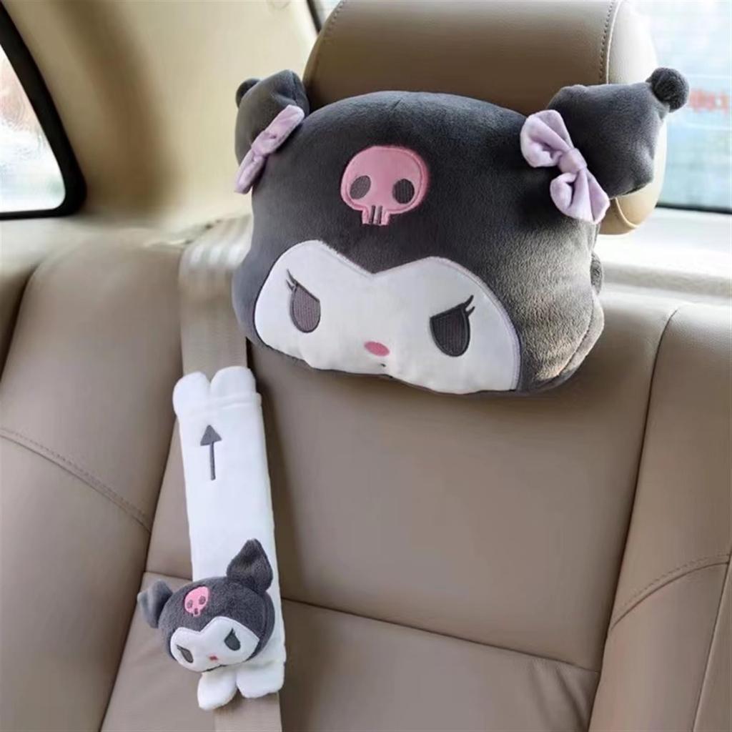 Kuromi Seat Belt Cover, Seat Belt Cushion, Set of 2, Car Accessories, Protects Shoulder