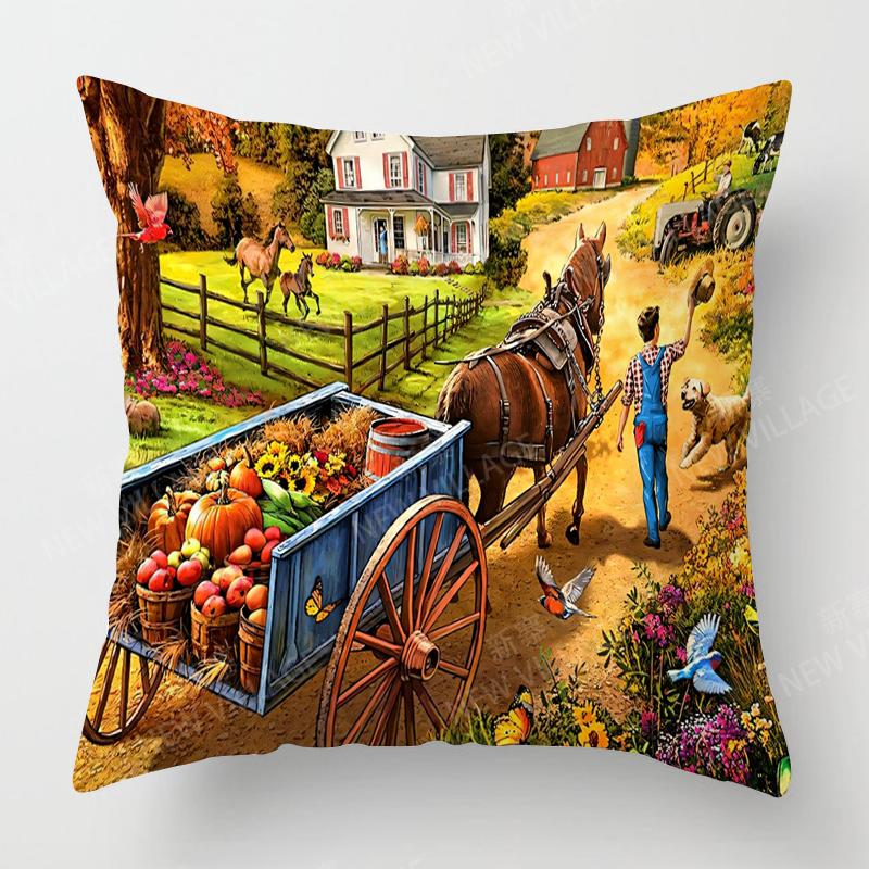 Home Living Room Decoration Cushion Covers Colorful Animals Short Plush Throw Pillow Cover45*45 Pillowcase 40x40cm 50x50 45x45