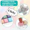 Keyboard Fidget Toy Macarone Keychain Keyboard Decompression Toys Finger Clicker Button Stress Relief Toys Gifts for Adult Kids