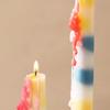 2PC Colorful Teardrop Candle Birthday Party Candle Set Wedding Tapered Candlesticks Party Unscented Home 25cm