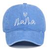Washed Cotton Mama Heart Embroidery Caps Adjustable Outdoor Sunscreen Hats Baseball Cap  Gifts