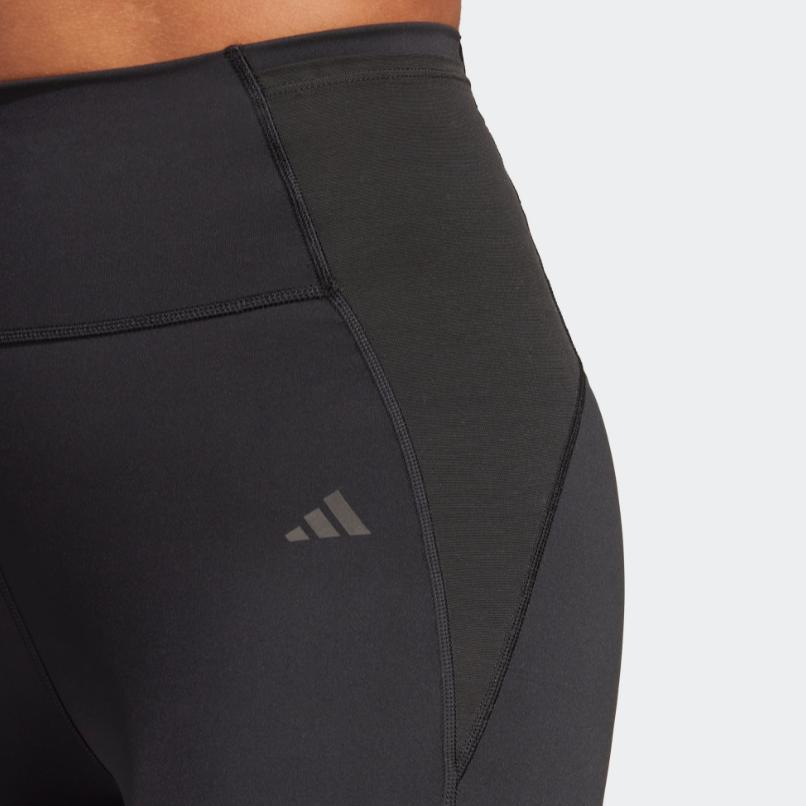 Adidas Solid High-Waist Leggings Women Bottoms Black HR5424