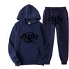 Set Felpa Streetwear Uomo Donna Outfit Casual Felpa con Grafica Stampata Syna Tuta
