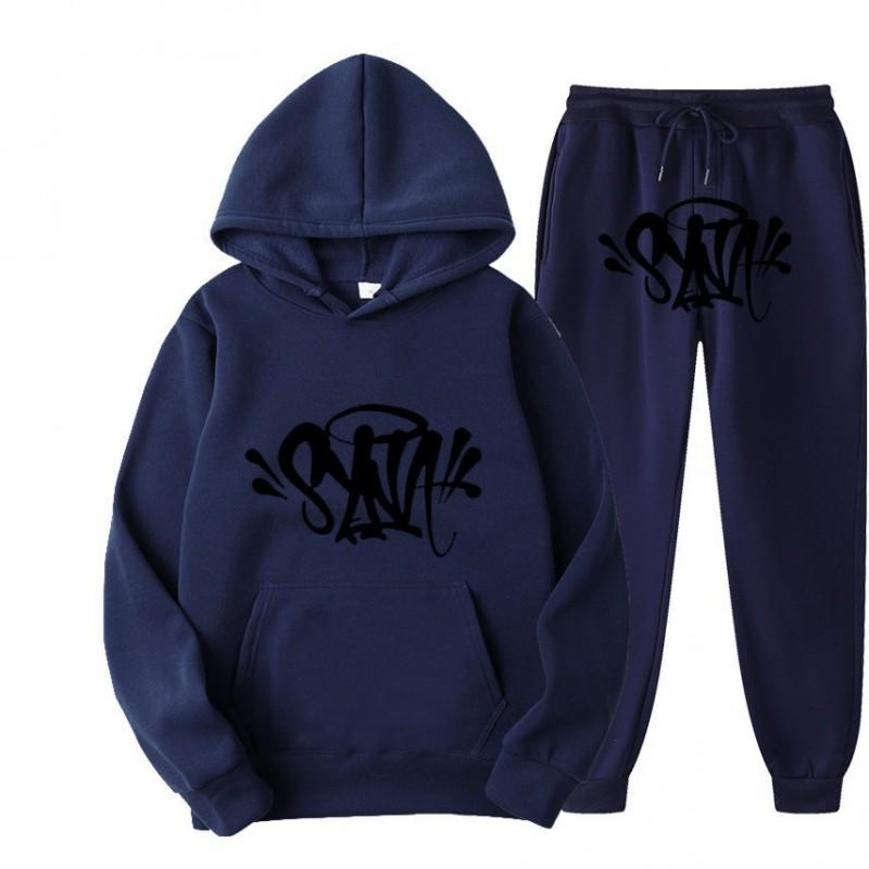 Set Felpa Streetwear Uomo Donna Outfit Casual Felpa con Grafica Stampata Syna Tuta