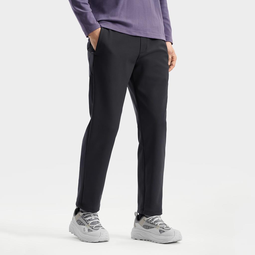 FILA White Classic Micro Cone Fashion Commuting Versatile Fleece Warm Comfortable Knitted Casual Pants Men bottoms Black F11M543605FBK