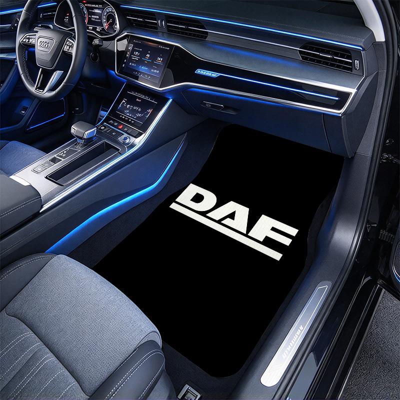 DAF pattern  Black Car Floor Mats Full Coverage All-Season Car Mats, XPE Non-Slip And Wear-Resistant Mats Suitable for SUV Interiors, Textured Car Car