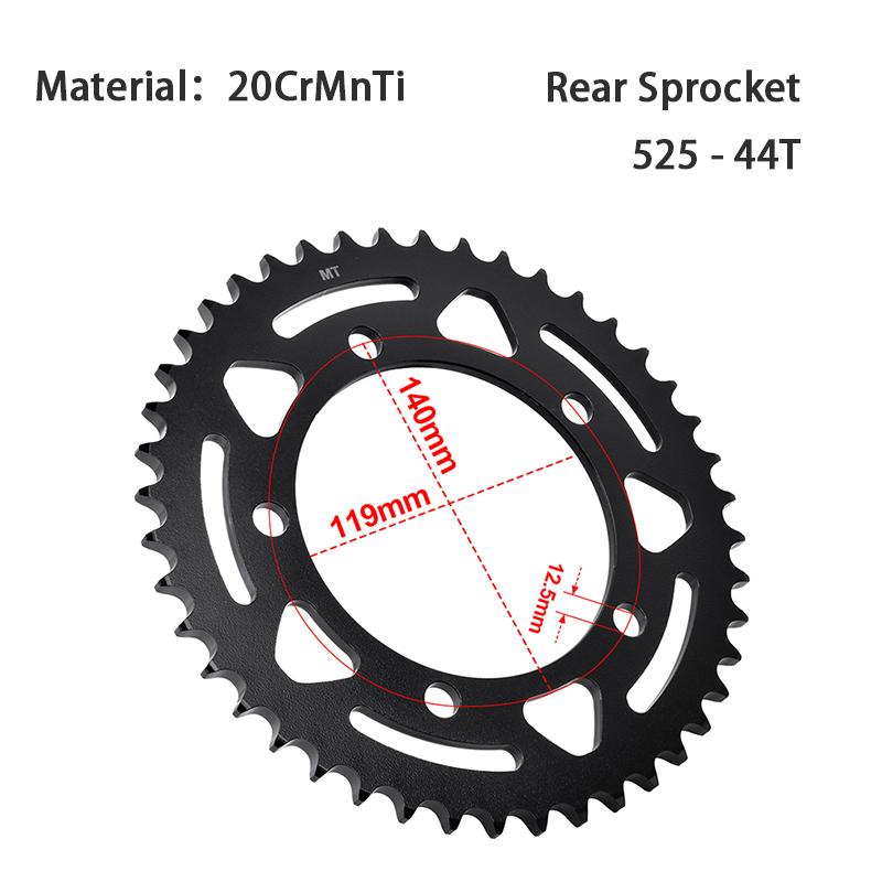 525 Chain 15T/16T/17T Front 44T/45T Rear Sprocket For BMW F750 GS 2018-2024 F800 F850 GS Adventure 2018-2023 F900 R XR 2020-2024