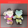 Cute Kimono Smiling Big Eyes Frog Plush Toy Keychain Pendant For Backpack Decor