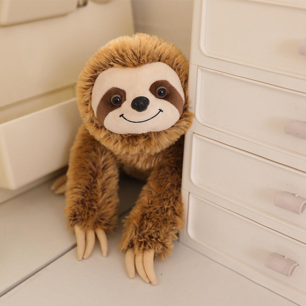Cartoon Animal Sloth Plush Toy Cute Soft Comfortable Stuffed Doll Brown Sloth Home Decor Gifts For Kids
