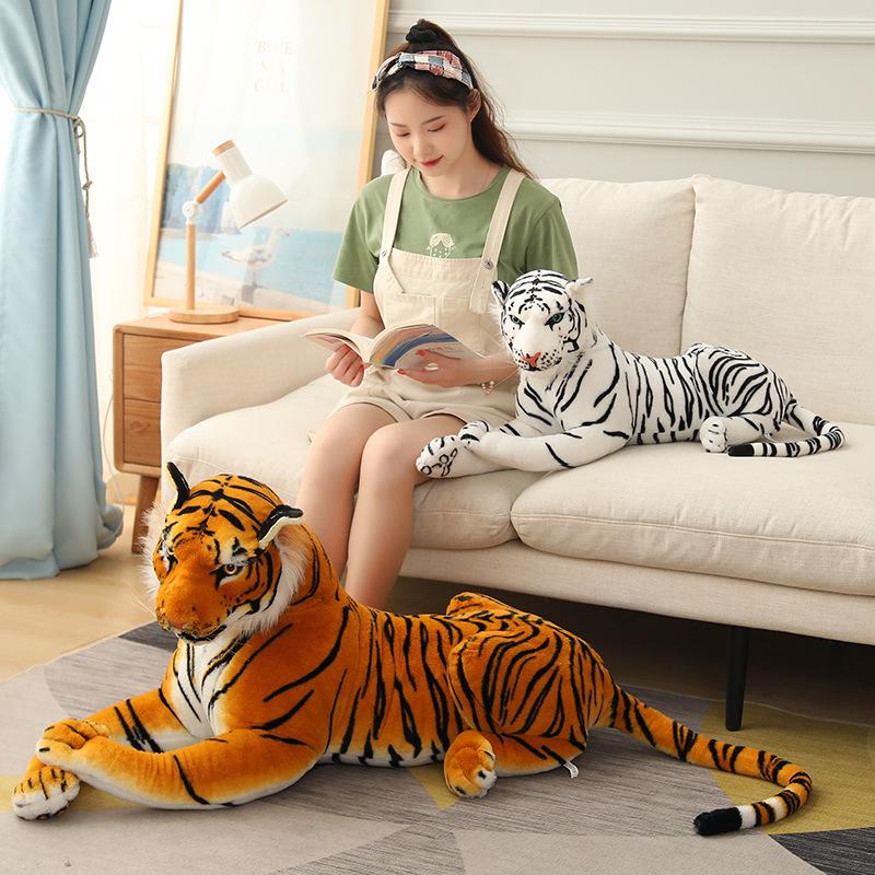 Creative Realistic Tiger Stuffed Toy Cute Simulation Siberian Tiger Plush Toy Baby Sleep Comfort Doll Room Decoration Children Birthday Gift