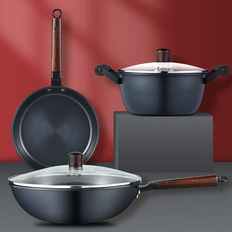 Zhang Xiaoquan Ancient Style Fine Iron 3-Piece Cookware Set