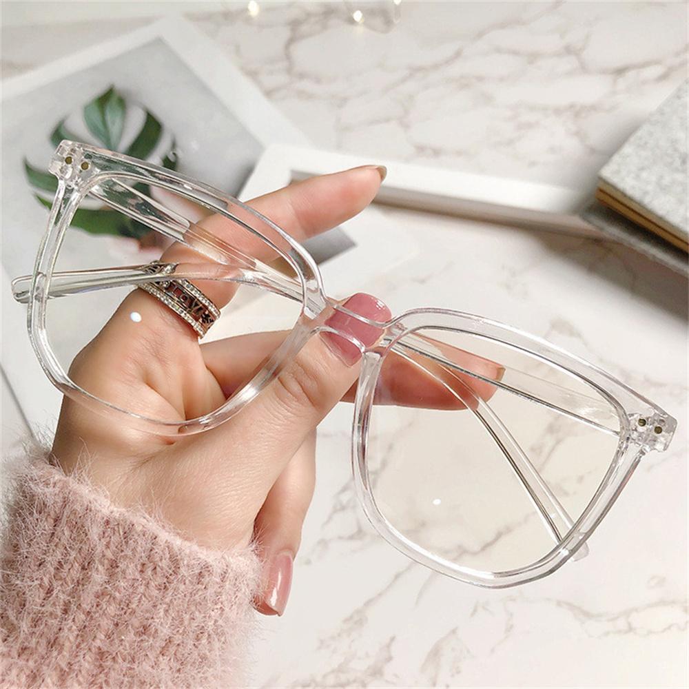 Transparente Computerbrille Damen Anti-Blaulicht Große Runde Rahmenbrille Trend Dekorative Brille Sommer Neu