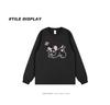 Korean Style Hand-Drawn Cartoon Long-Sleeve T-Shirt