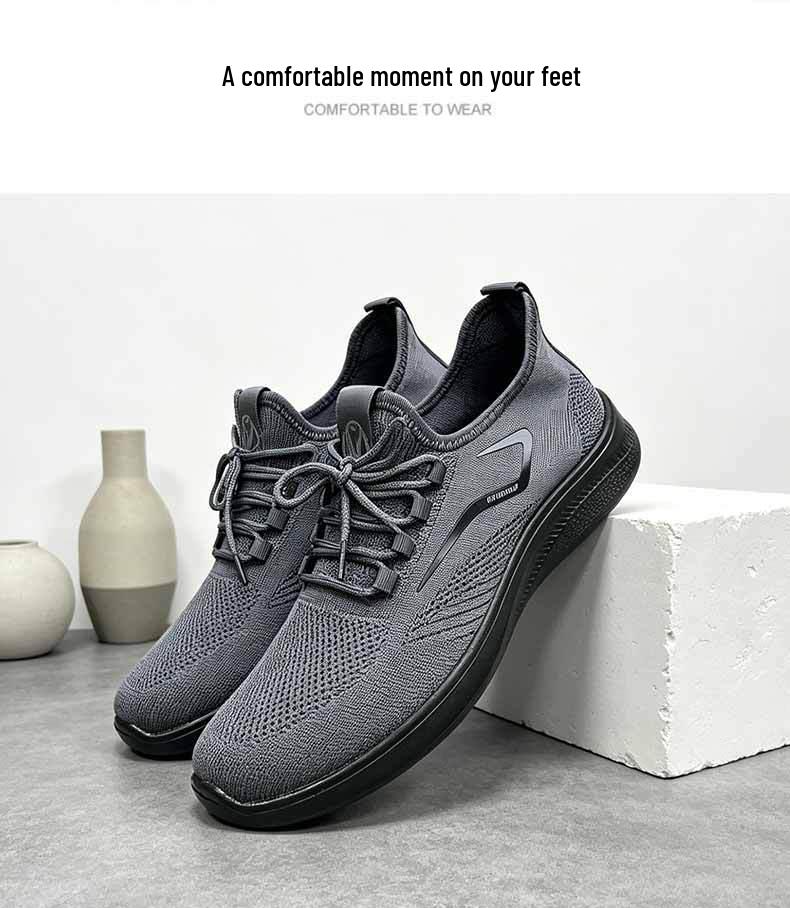 Men's Plus Size Mesh Breathable Sports Shoes: Lightweight, Non-slip, Wear-resistant, for Outdoor Spring/Summer Casual Wear.