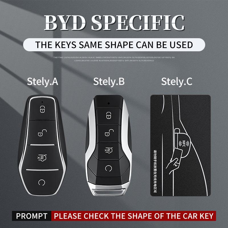 BYD Key Case for Tang DM/MAX/Song Pro/Qin PLUS/Yuan Cars - Full Wrap Shell Buckle