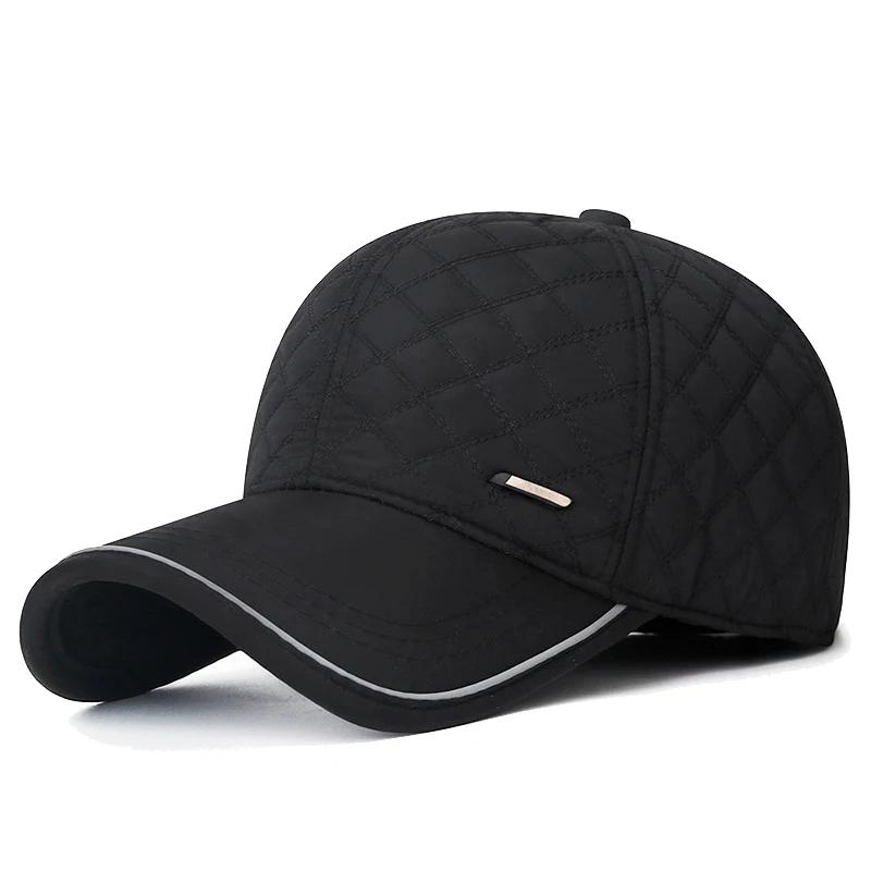 Winter New Outdoor Hat All-Match Duckbill Cap Middle-Aged And Elderly Father Plus Velvet Thick Ear Protection Warm Baseball Cap