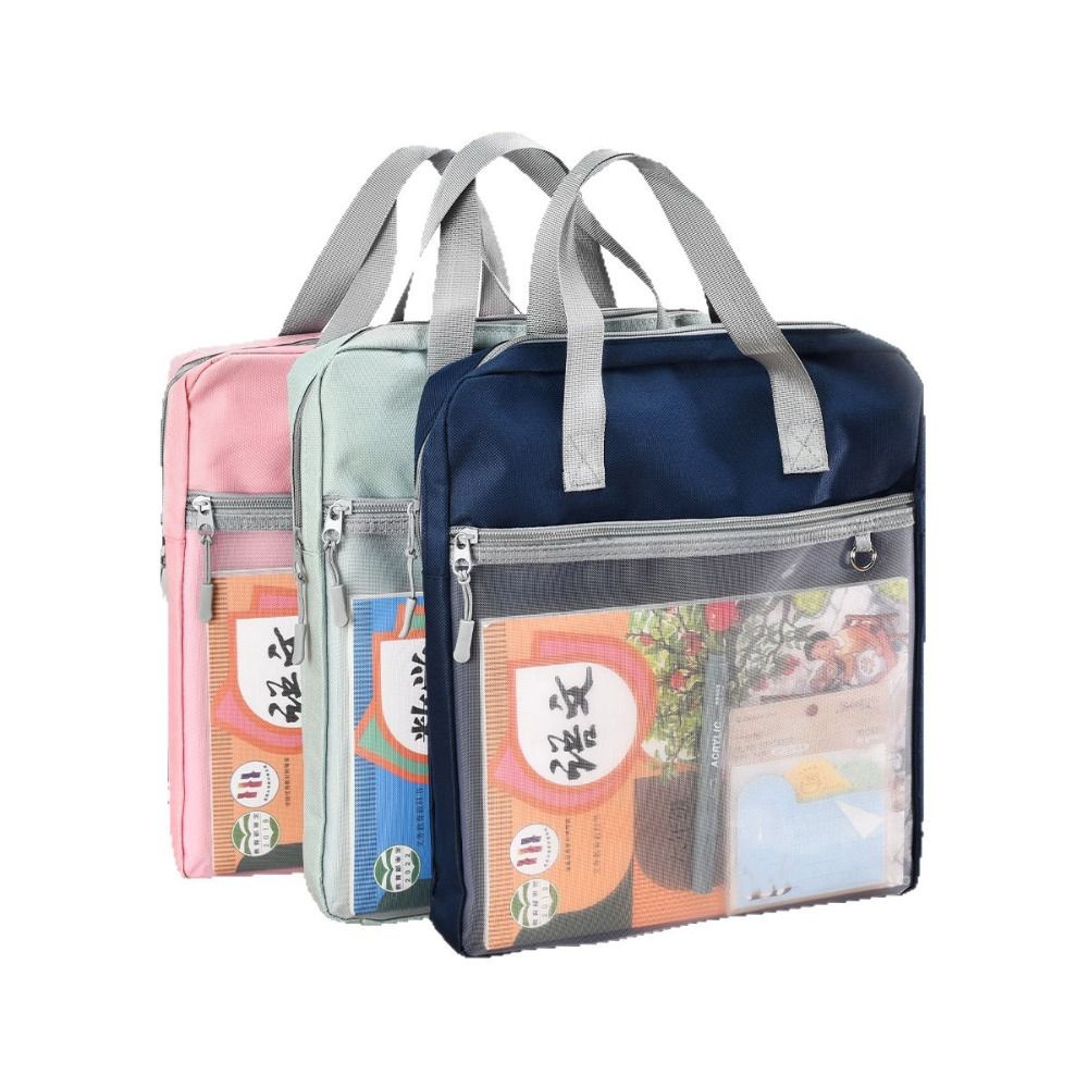 Oxford cloth File Bag Multifunctional Data Storage Bag New Zipper Pouch Bag  School Office Supplies