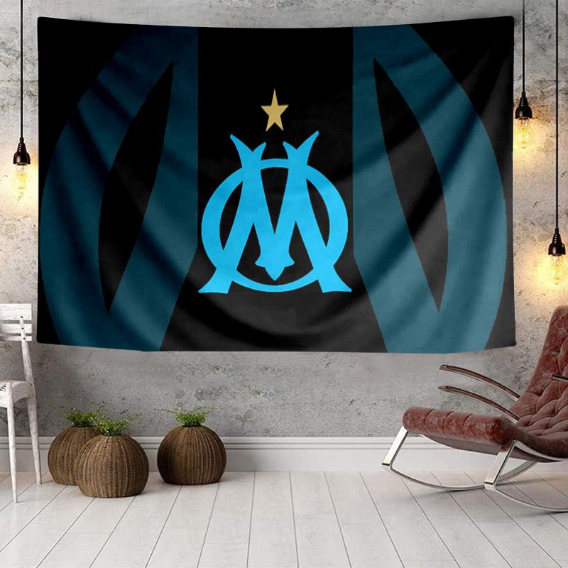 1PC Stars Guide Olympique Marseille Tapestry Hanging for Bedroom,Livingroom, Playroom,Decor Art Room Wall Tapestry Holiday and Birthday Gifts