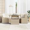VidaXL Ensemble de 7 pièces de canapé de jardin avec coussins beige en poly rattan 3348937