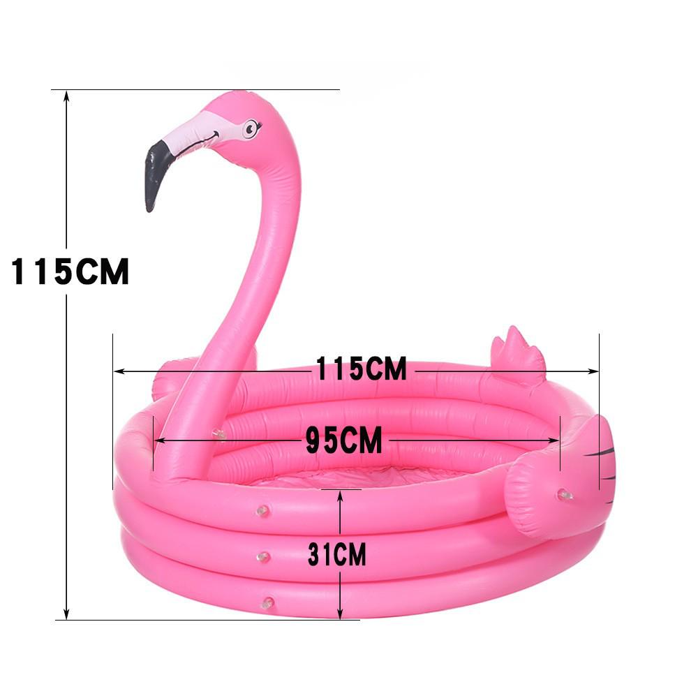 Summer Sale: Kids' Inflatable Flamingo Water Play Pool - PVC Baby Bath Pool