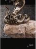 Vintage Brass Cobra Zodiac Snake Ornament for Office Desk Decoration
