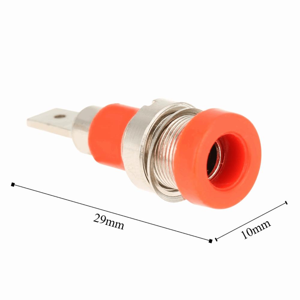 10 PCS 4.0mm Banana Jack Socket Mixed Color Female Adapter Panel Mount Banana Socket Banana Binding Post Test Probes