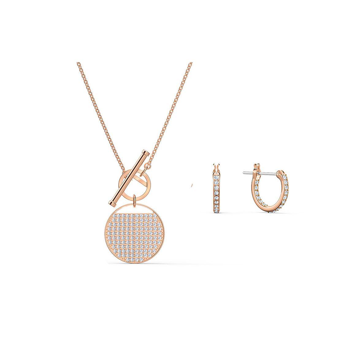 

Swarovski Ginger Shimmering Paved Necklace And Earring Set Women Jewelry 5574915 Box (Random Color)