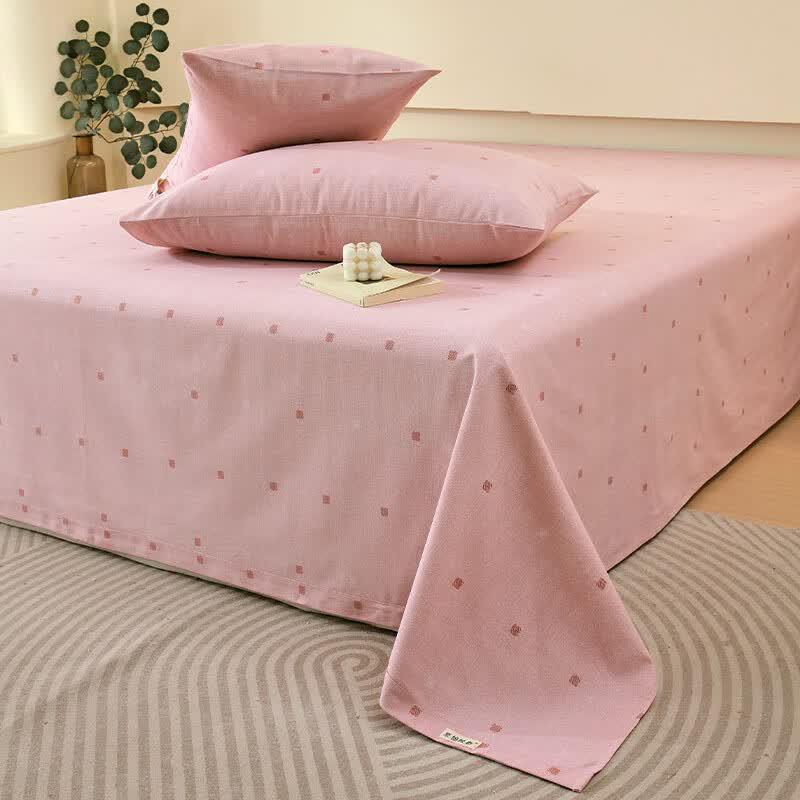 Wenlong Thickened 100% Cotton Coarse Cloth Bedding Set