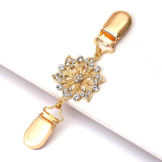Sweater Duck Mouth Clips for Cardigans Vintage Shawl Cloak Clasp Rhinestone Cinching Clip for Women Shawl Shirt Dress