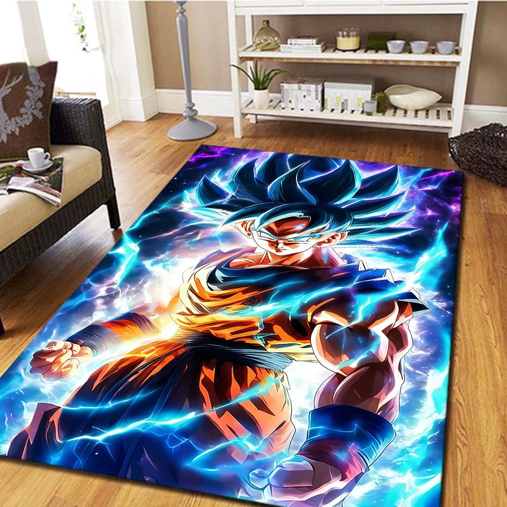Tappeto da Pavimento Anime Son Goku, Tappeto Stampato Digitalmente dal Film, Tappetino per Arredamento Casa per Camera da Letto, Soggiorno -HYQ29